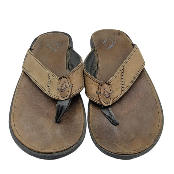 OluKai Nui Premium Leather Flip Flop Beach Casual main image 4